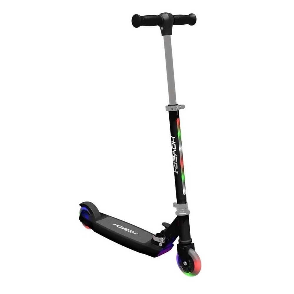 Hover-1 Lunar Kids Folding Kick Scooter Black Color Change Light Up Wheels NIB